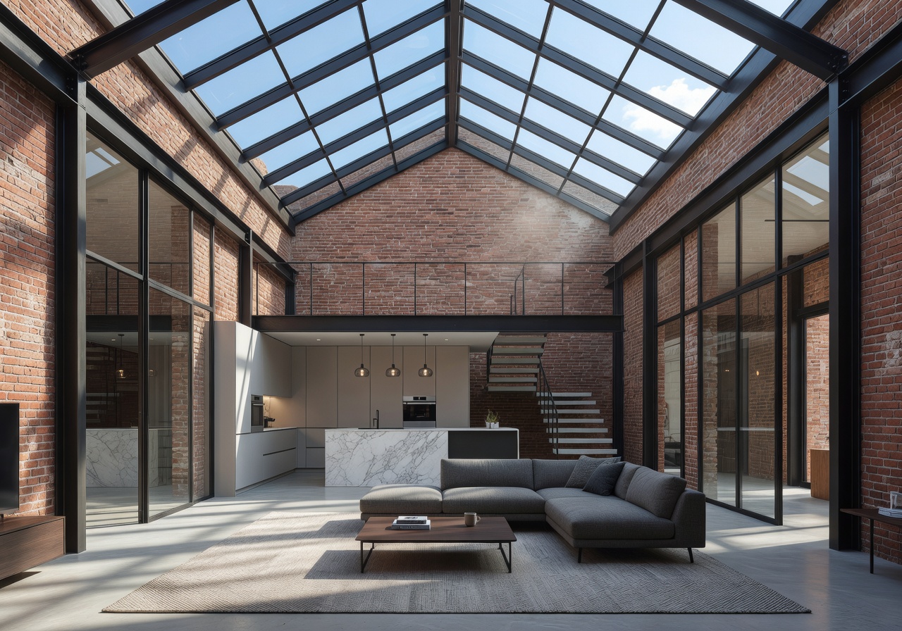 Milan Urban Loft with glass atrium